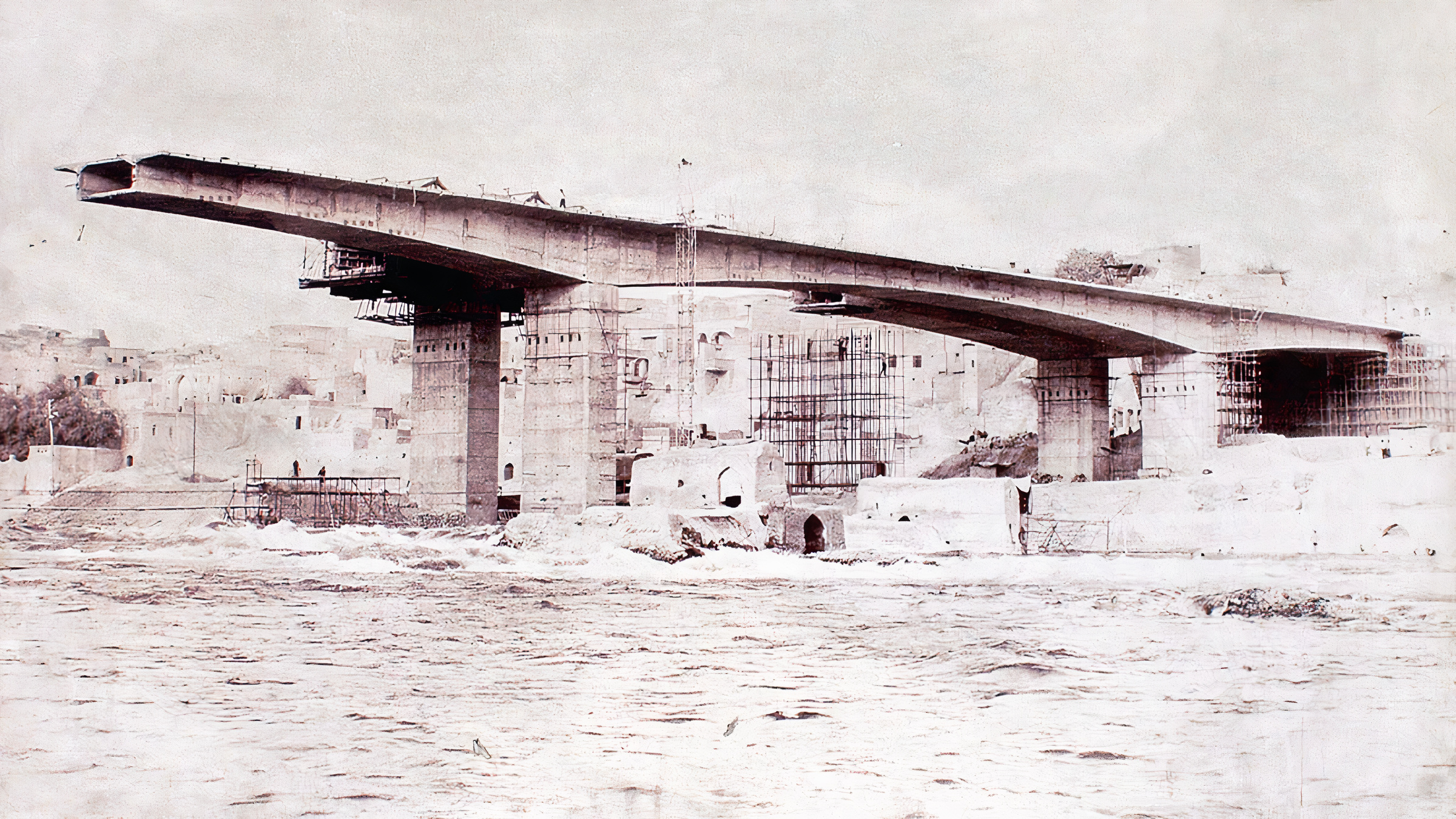 عکس قدیمی از پل جدید دزفول