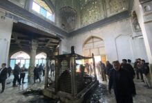 ضریح سوخته امامزاده سبزقبا دزفول