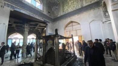 ضریح سوخته امامزاده سبزقبا دزفول